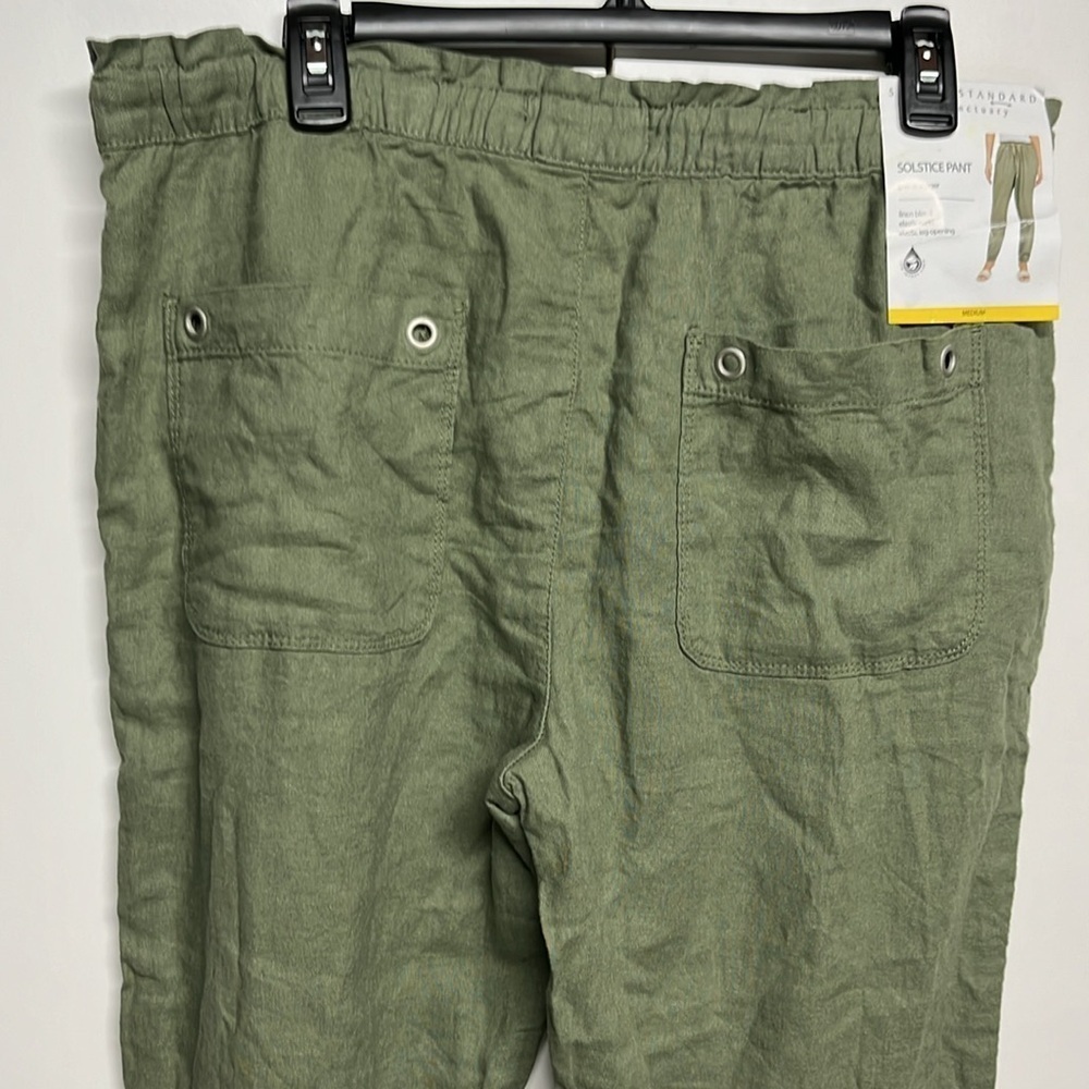 Sanctuary Social Standard Green Linen Casual Jogger Pants Women’s Medium - Picture 8 of 12